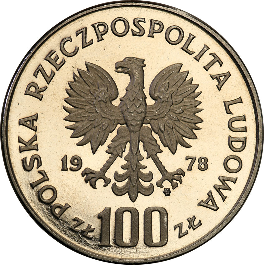 PRL. PRÓBA Nikiel 100 złotych 1978 Mickiewicz